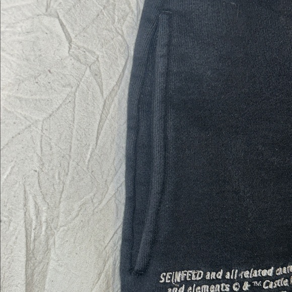 Seinfeld Black Men's Graphic Joggers with Rainbow Text size XL EUC - Picture 7 of 11